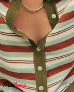 Cardigan de Punto a Rayas
